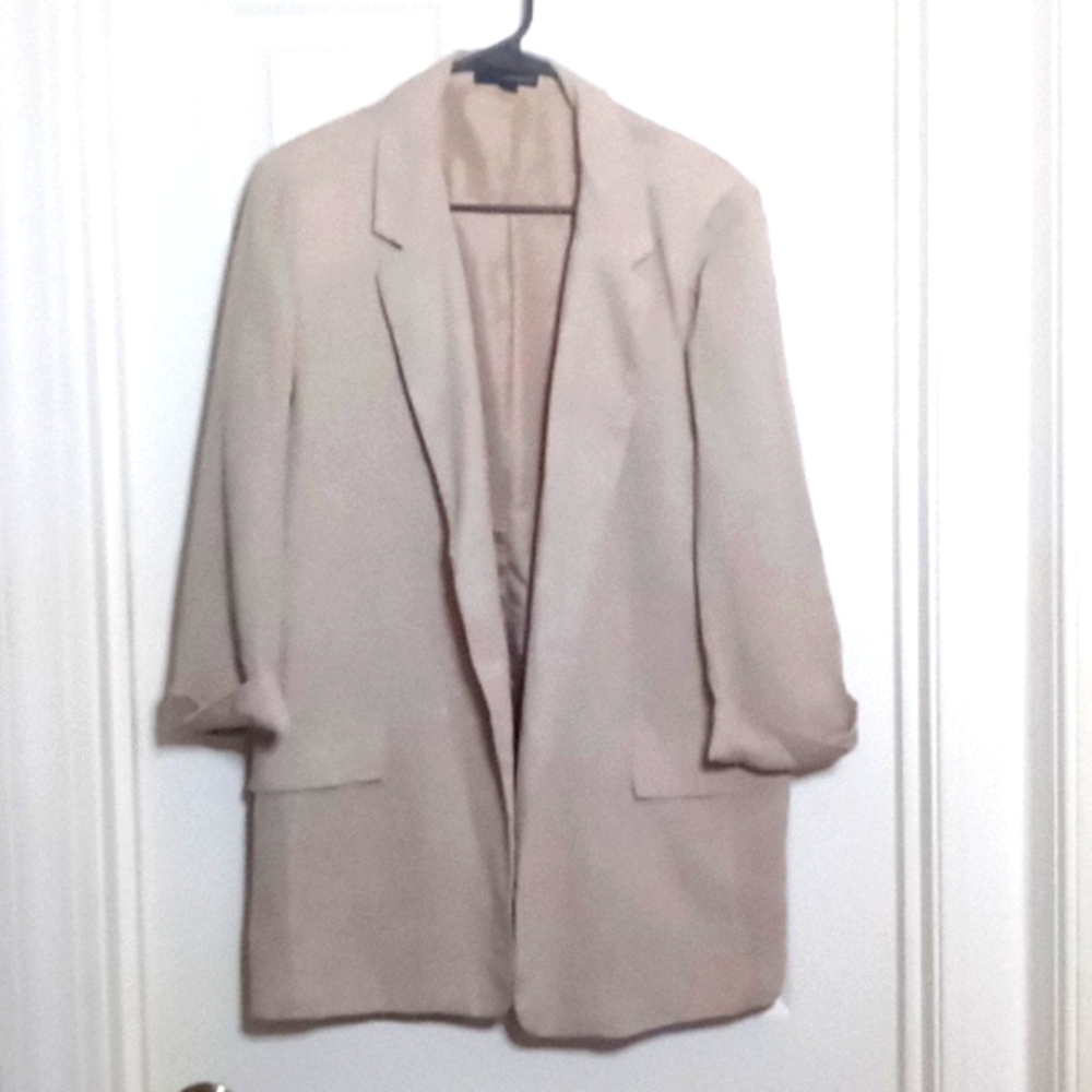 Blazer linen blend long line Jacket Harve Benard lagenlook